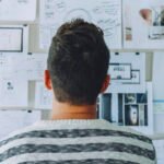 Business plan on wall